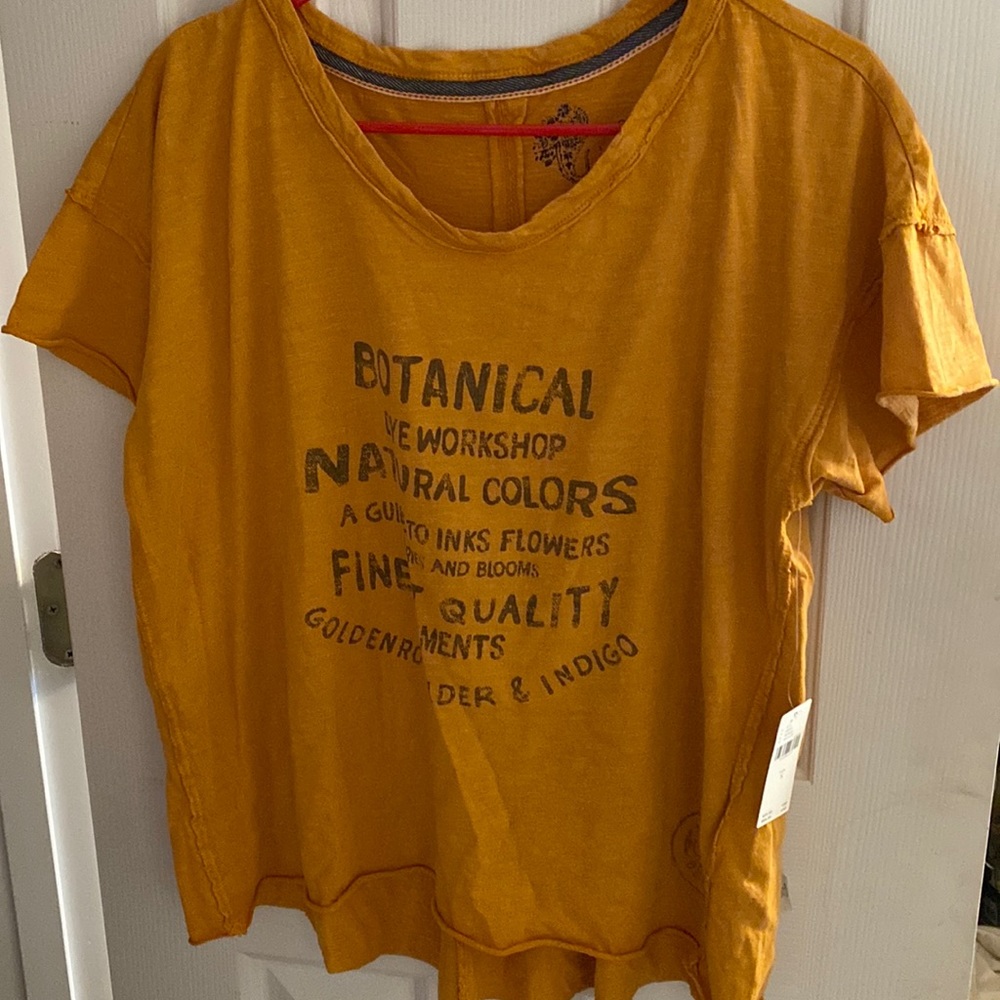 Pilcro Anthropologie yellow shirt size small new with tag